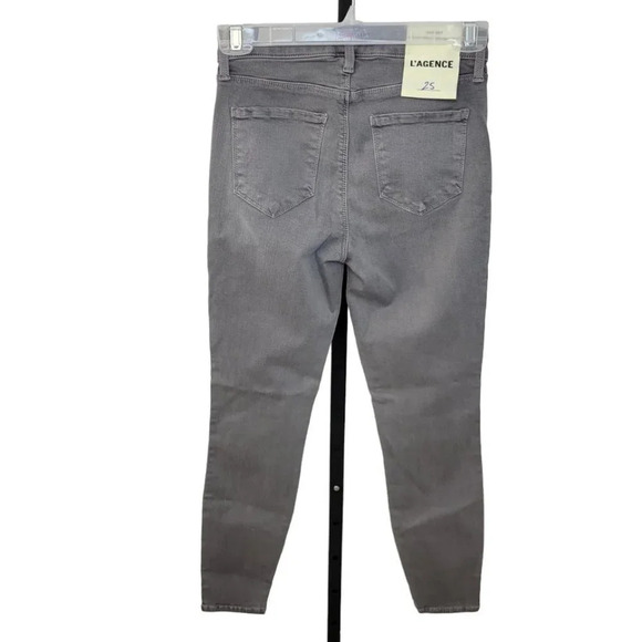 L'AGENCE  Margot High Rise Skinny Jeans Size 25 Gray New With Tags - Picture 5 of 10